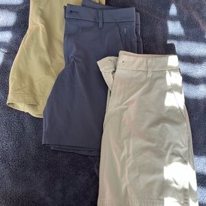 CRZ YOGA Men's Flat Front Shorts - Navy, Khaki, Beige